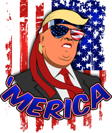 Merica Donald Trump Button