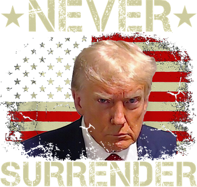 Trump Mug Shot Never Surrender Pro Trump American Flag Transport Backpack
