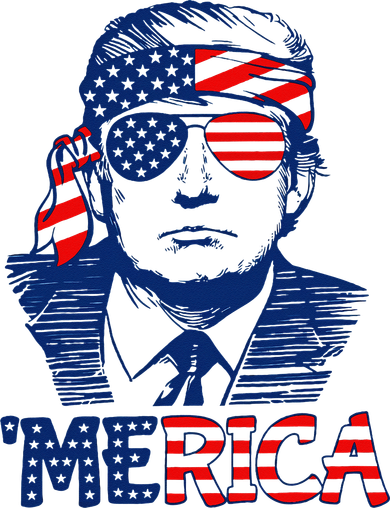 Trump 'Merica Trump Funny 4th of July Hoodie