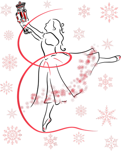 The Nutcracker Ballet And Clara Christmas Holiday Dance Button