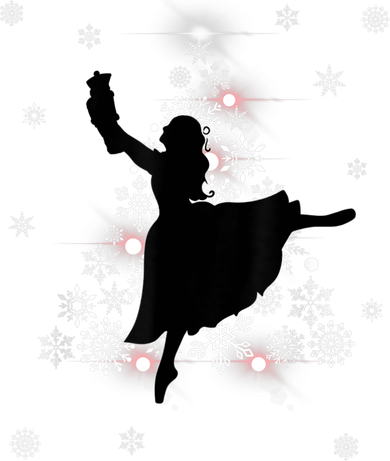 The Nutcracker Ballet, Clara, Tree Christmas Holiday Dance Button
