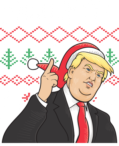 Donald Trump Naughty Ugly Christmas Button