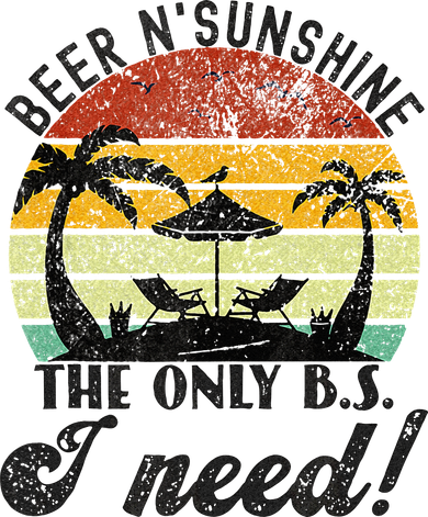 The Only BS I Need Is Beers And Sunshine Retro Beach Women's Tank Top