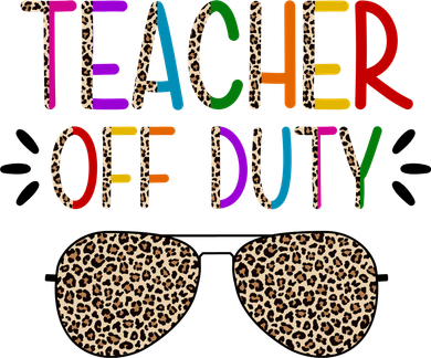 Teacher Off Duty Summer Break Cheetah Kids T-Shirt