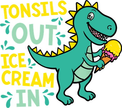 Tonsils Out Ice Cream In Dino Tonsillectomy Tonsil Removal Women's Sweatshirt