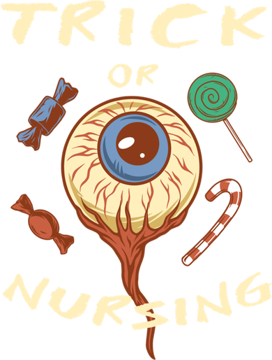 Trick Or Nursing Halloween Er Nurse Scary Emergency Nurse Gift Button