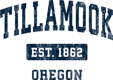 Tillamook Oregon Or Vintage Sports Established Santa Hat