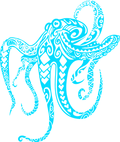Tribal Octopus Button