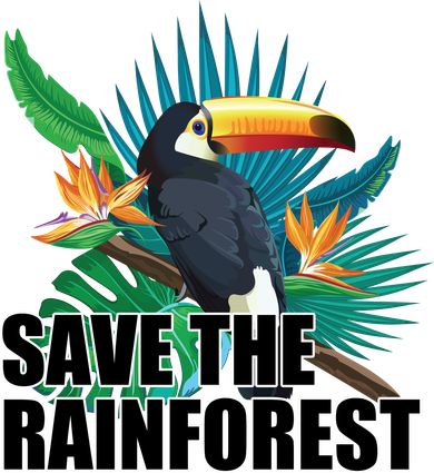 Save The Rainforest Button