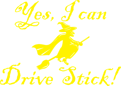 Yes I Can Drive Stick Funny Witch Doggie Tank