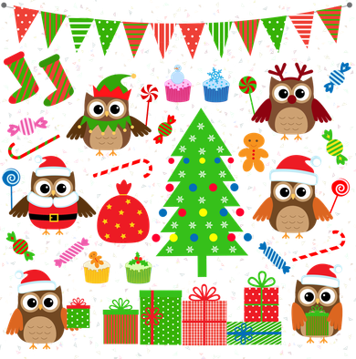 Owl Christmas Party Mashup Toddler Hoodie