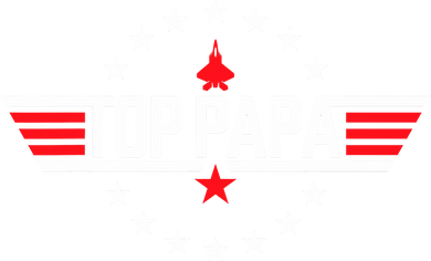 Top Papa Birthday Gun Jet Fathers Day Funny 80s Father Air Women's T-Shirt
