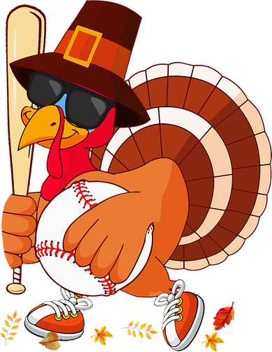 Turkey Playing Baseball Thanksgiving Turkey Baseball Player Button