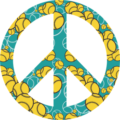 Tennis Peace Sign Ceramic Ornament