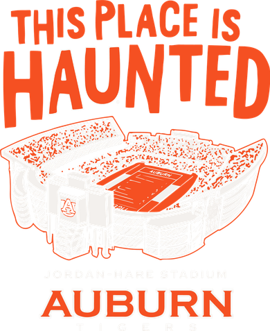 This Place Is Haunted Jordan Hare Stadium Football Team Lover Kids T-Shirt