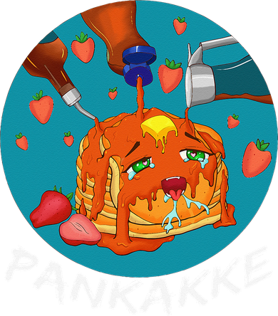 This Pancake REALLY Loves Syrup! Funny Anime Food Pun Hat
