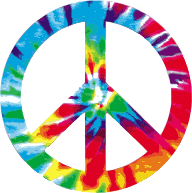 Tie Dye World Peace Sign Women's Long Sleeve Shirt