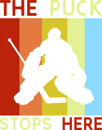 The Puck Stops Here Funny Hockey Goalie Kids T-Shirt