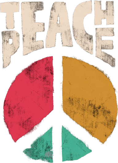 Teach Peace Teacher's Day 2022 Vintage Peace Sign Visor