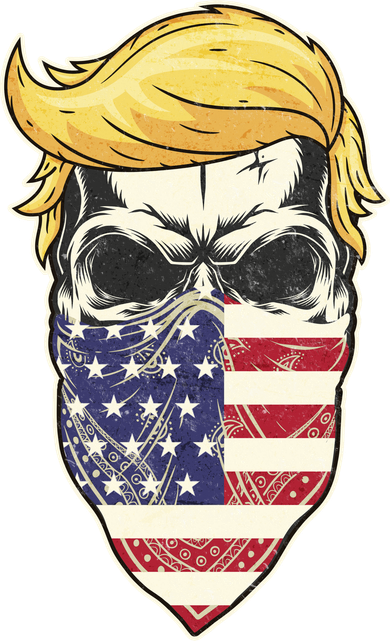 Gangster Trump USA Bandanna Skull Toddler T-Shirt