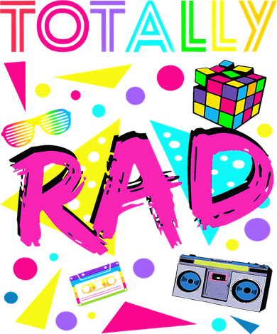 Totally Rad 1980s Vintage Eighties Costume Party Coaster