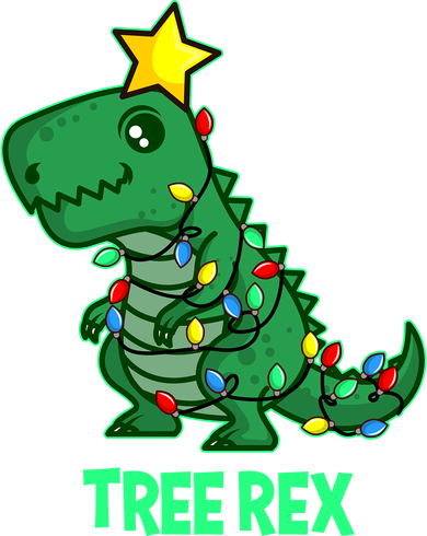 Tree Rex Funny Cute Retro Christmas Dino Cool Gift Pajama Set