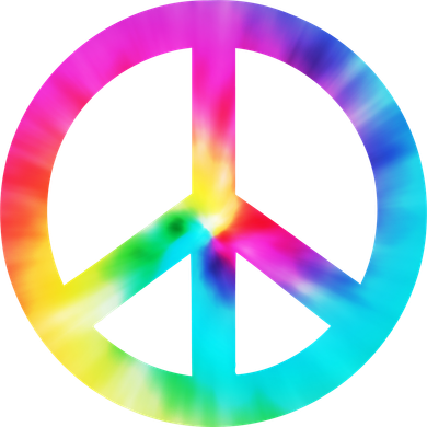 Trippy Rainbow Peace Sign Kids Long Sleeve Shirt