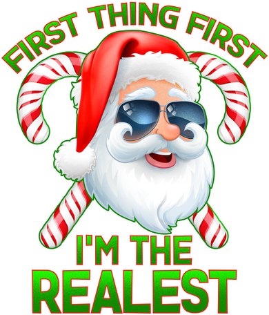 I'm The Realest Santa Claus Christmas Candy Coaster