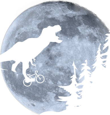 T-Rex Riding To The Moon  Women's Sweatshirt