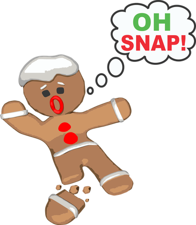 Oh Snap Gingerbread Funny Christmas Design Hooded Wearable Blanket