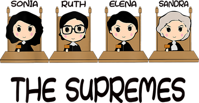 The Supreme Court Cute RBG Sonia Sotomayor Elena Kagan Sandra Lover Women's T-Shirt