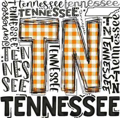 Tennessee State Flag Orange Plaid TN Women's T-Shirt