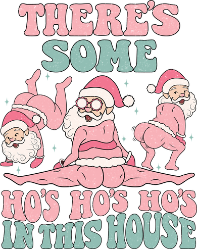 Theres Some Hos In This House Funny Santa Twerk Christmas Beanie