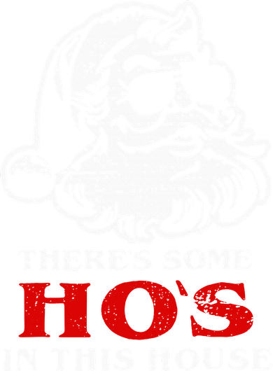 Theres Some Hos In This House Retro Santa Claus Christmas Button