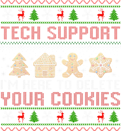 Tech Support IM Here To Delete Your Cookies Christmas Xmas Kids Hoodie