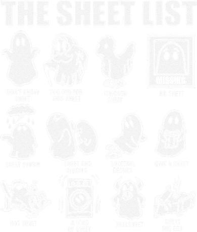 The Sheet List Halloween Funny Boo Sheet Ghost Halloween Long Sleeve Shirt