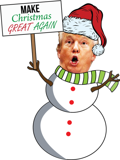 Make Christmas Great Again Trump Snowman Women's T-Shirt