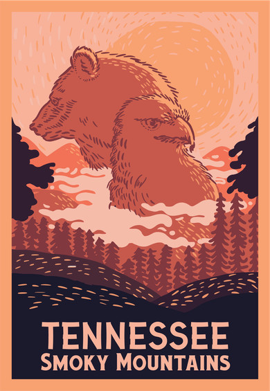 Tennessee Smoky Mountains Baby Bodysuit