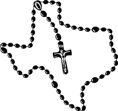 Texas State Map Catholic Rosary Women's Tank Top