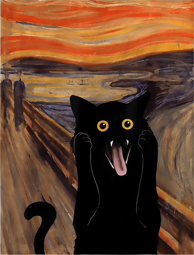 The Scream Picture Munch Cats Mice Parody Doddie Hoodie