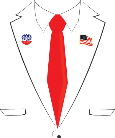 Tuxedo Suit Presidents Day Trump Pin Costume Women's Sweatshirt
