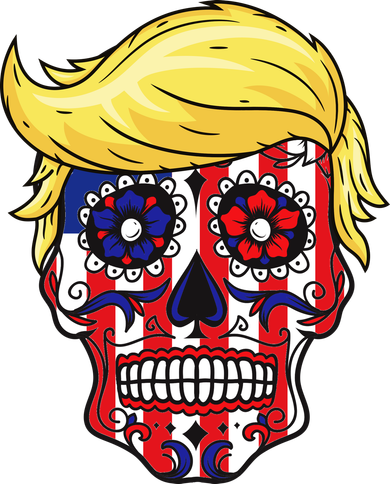 Patriotic Donald Trump Sugar Skull Tote Bag