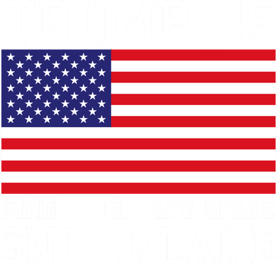 Donald Trump 45 Find Your Safe Space Snowflake USA Coaster