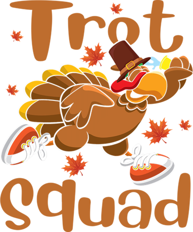 Trot Squad Thanksgiving Turkey Funny Running Turkey Lover Gift Kids Hoodie
