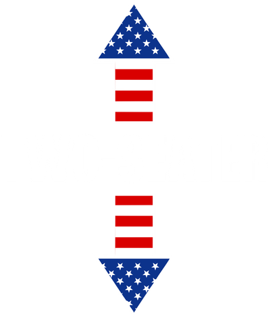 Two-Seater USA Flag Arrows Funny Women's Tank Top