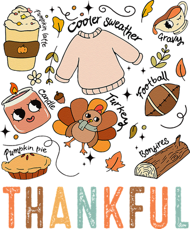 Thanksgiving Turkey Fall Thankful Graphic FamilywomenS Santa Hat