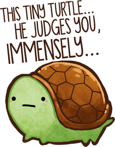 This Turtle.. He Judges You. Baby Bodysuit
