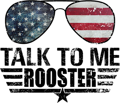 Talk To Me Rooster Sunglasses America Flag Kids T-Shirt