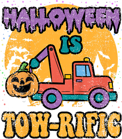 Tow Truck Pumpkin Halloween Costume Towing Toddler Hoodie