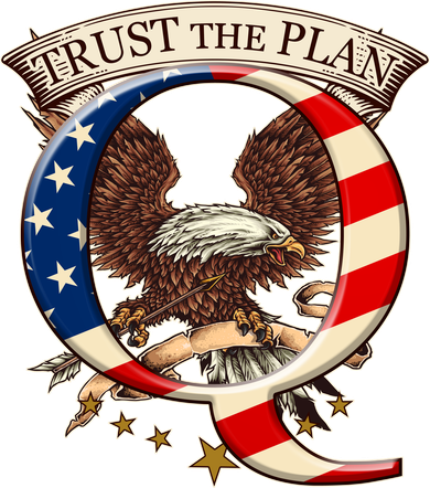 Trust The Plan Qanon American Flag Eagle Kids T-Shirt